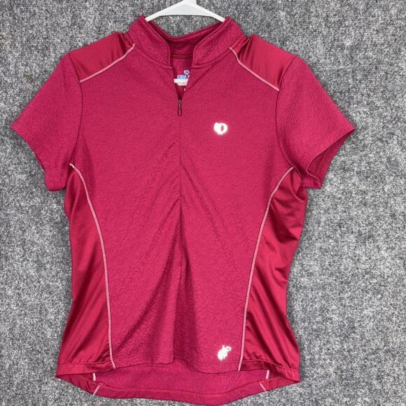 Pearl Izumi Top Cycling womens Size L Red Select Short Sleeves Active - Picture 1 of 9